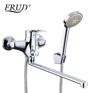 FRUD New Arrival 1 Set Zinc Alloy Outlet Pipe Bath Shower Faucets Mixer Tap With Hand Sprayer Shower Head Bathroom Taps R22066 FRUD New Arrival 1 Set Zinc Alloy Outlet Pipe Bath Shower Faucets Mixer Tap With Hand Sprayer Shower Head Bathroom Taps R22066