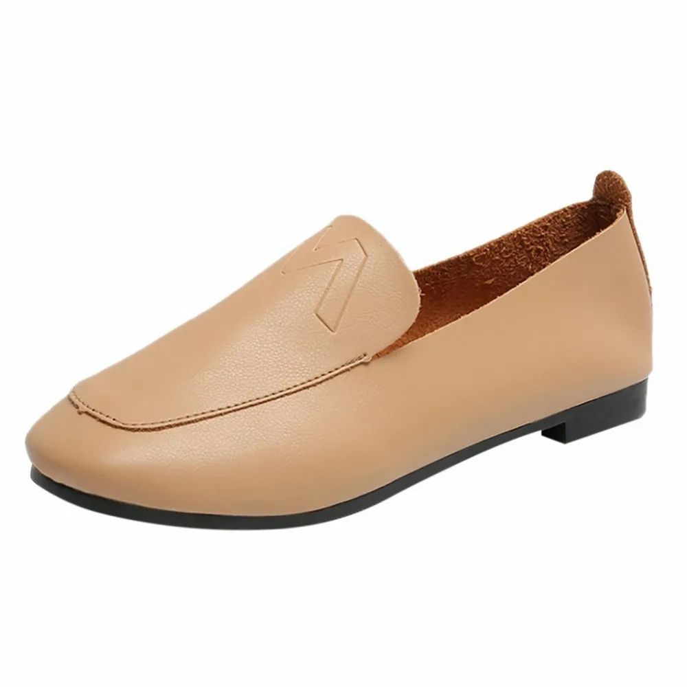 

YOUYEDIAN Women Shoes Slip-On Round Toe Ladies Loafers Shallow Solid Soft Bottom Female Office Ladies Shoes Chaussures Femme