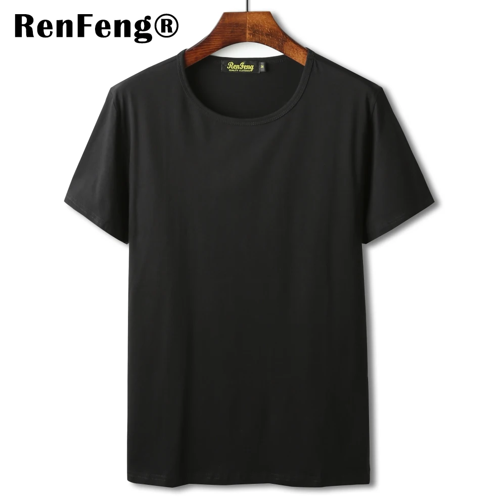 Hip Hop Cool Blank T-shirt Men T shirt Homme Clothing Short Sleeves Tshirt Undershirts Solid Cotton Mens Tee Shirt Summer  (1)