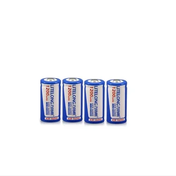 

4pcs/lot Large capacity 3.7V 1200mAh ICR 16340 rechargeable lithium battery glare flashlight lithium battery