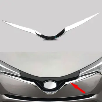 

FOR 2016-2018 Toyota C-HR CHR Chrome ABS Car Front Hood Grille Grill Frame Trim