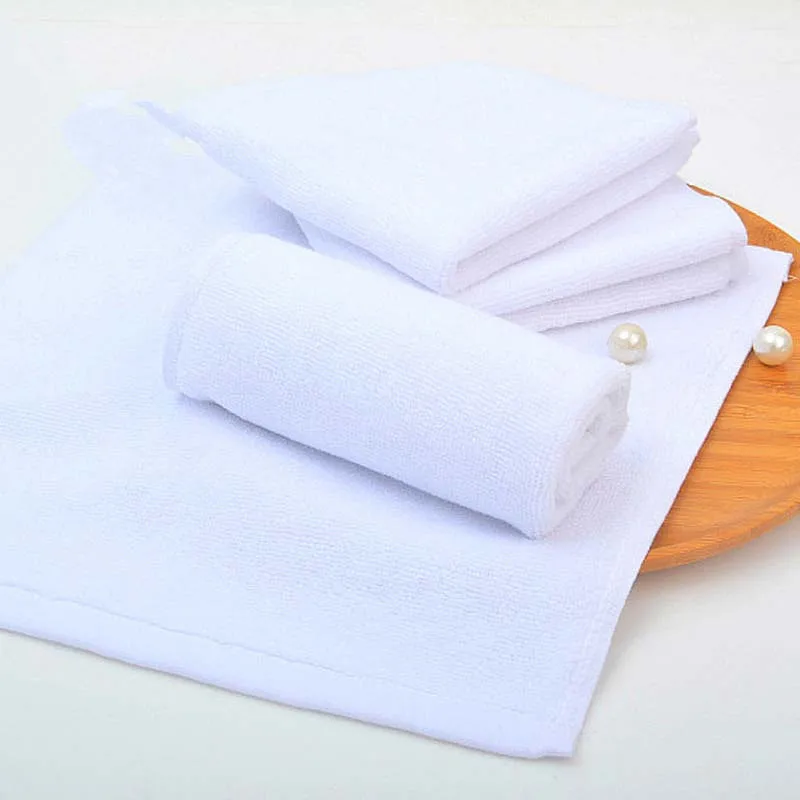 25*25 см однотонное белое квадратное одноцветное полотенце высокого качества полотенце для рук и лица Сверхтонкий высокоабсорбирующий Чистый хлопок TW025