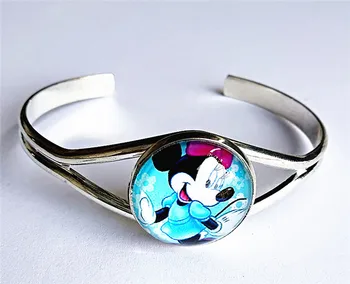 

24pcs ( 6 styles ) Cartoon Mouse glass bracelets Bangle for girls Jewelry wholesale best gift