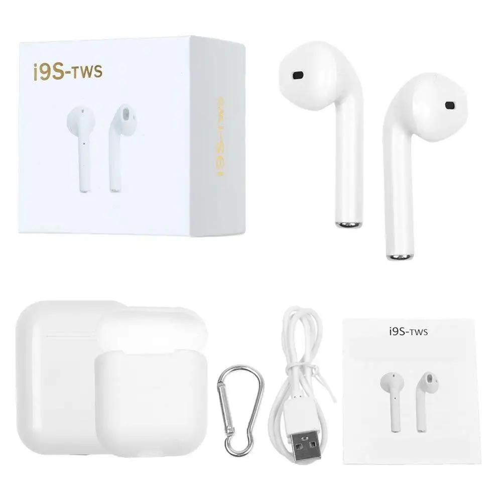 Скидка Гарнитура Bluetooth 5,0 Беспроводная I9S con Microfono para todos телефоны совместимые iPhone samsung для Xiaomi huawei