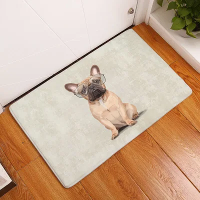 BLRISUP Противоскользящий коврик для пола милый животное собака кошка белка кролик Печатный дверной коврик спальня кухня ковер при входе входной коврик - Цвет: 2