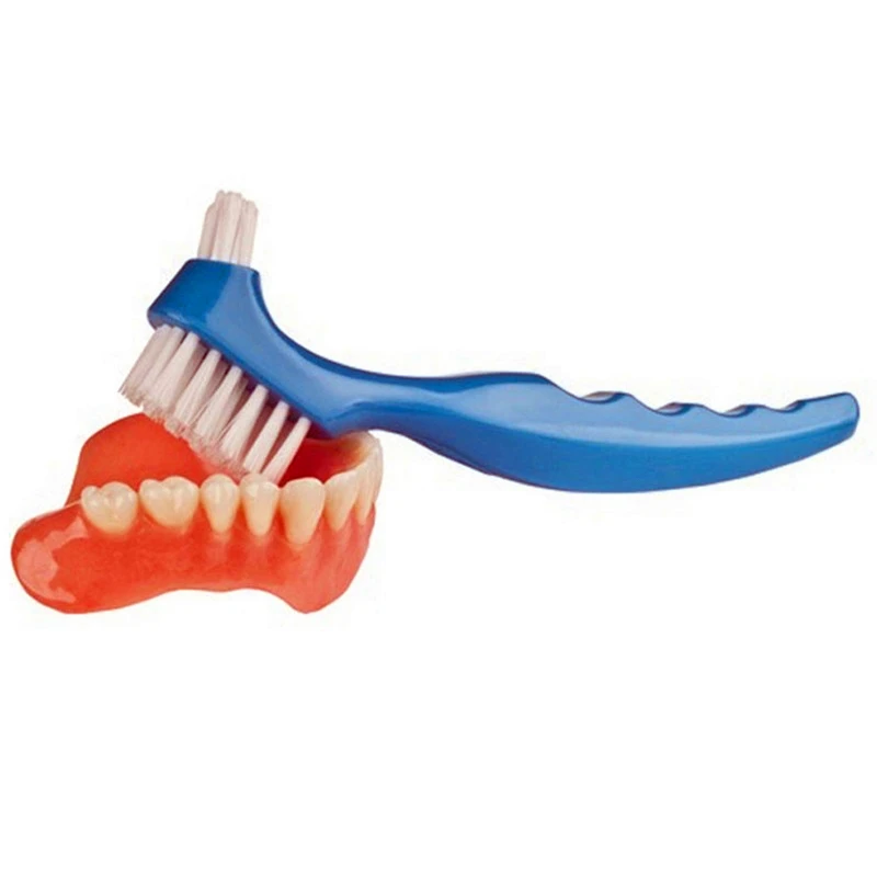 Genkent-Men-Women-Denture-Dedicated-Brush-Toothbrush-Dual-Brush-Heads-NEW