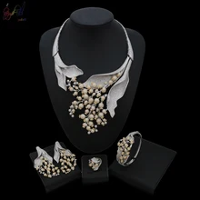 Yulaili, модные роскошные серьги в форме сердца и стрелы из кубического циркония, свадебные женские серьги, ожерелье, высокое качество, наборы свадебных ювелирных изделий
