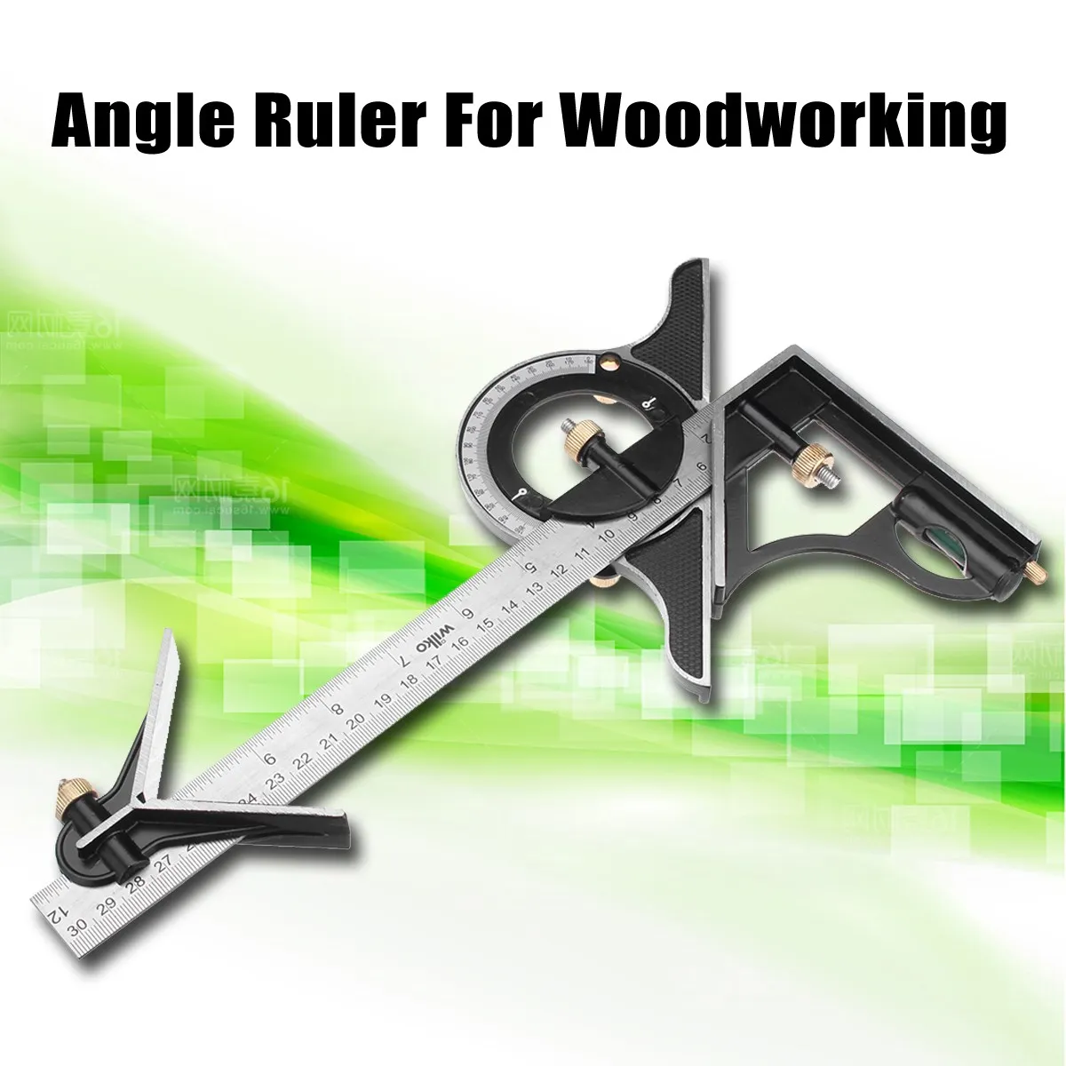 

New 12 inch Adjustable Combination Tri- Square Ruler Stainless Steel Machinist Measuring Angle Ruler For Measurment Tool