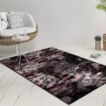 Else Nordec черно-белый ikat скандинавский геометрический 3d принт Противоскользящий килим моющийся декоративный килим Площадь Ковер богемный ковер