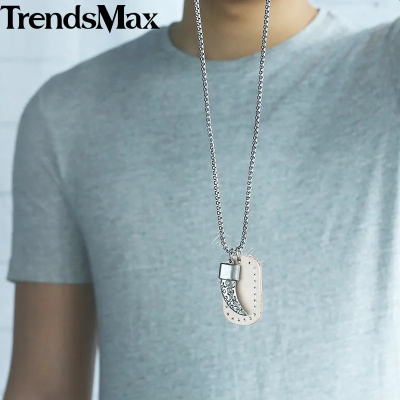 Ожерелье Trendsmax с подвеской Дева Мария для мужчин и женщин цепочка из нержавеющей