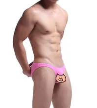 PADEGAO men's cotton pure color briefs underpants breathable low waist skinny underwear men Penis Pouch U convex Jockstrap thong color block low waist u pouch t back for men