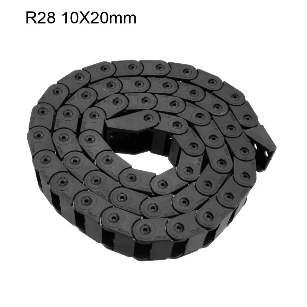 

UXCELL R28 15x30mm 10x20mm 15x40mm 1 Meter Drag Chain Cable Carrier Closed Type with End Connectors for CNC Router Machines