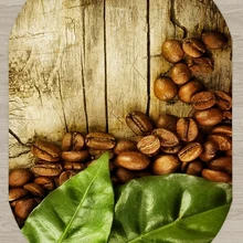 Еще коричневый деревянный кофе в зернах зеленый лист 3d Рисунок Нескользящая микрофибра гостиная современный Овальный моющийся коврик ковер