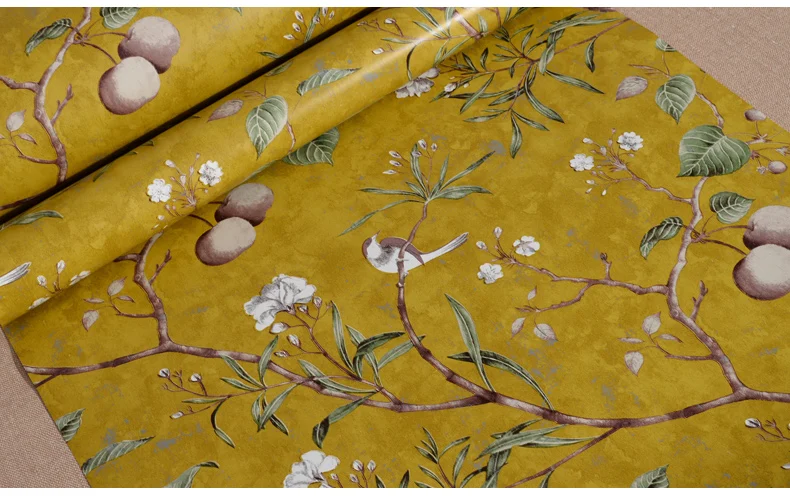 rolo verde amarelo papier peint qz035