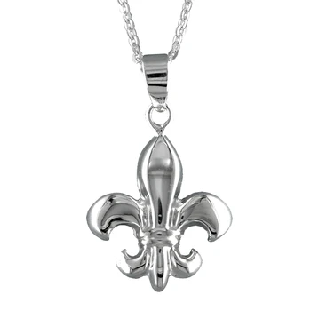 

Necklace Pendant Flower de Lis in Silver Bright. Includes Chain de Silver de 45 cm and a Case for Gift