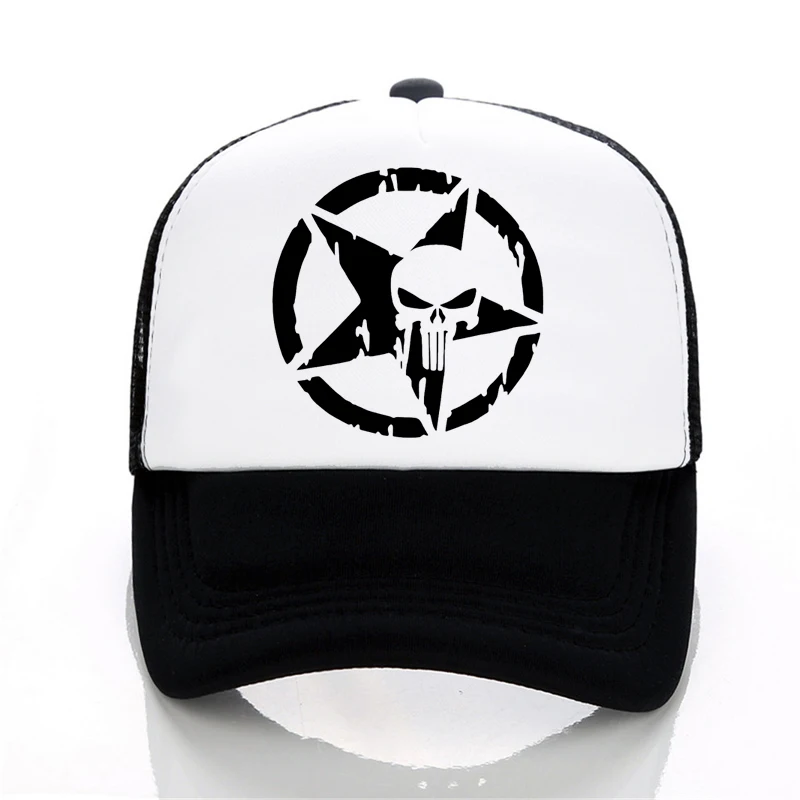

Punisher Baseball caps summer Men and women trucker cap Casual outdoor Mesh cap hip hop snapback hats Frank Castle hat