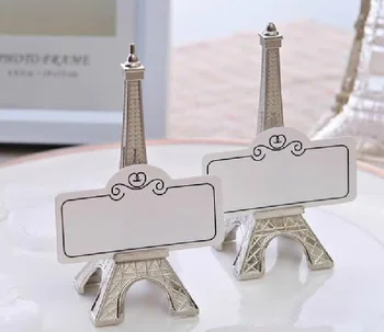 

Paris Tower place card holder romantic scenery message folder creative metal photo holder Business card holder