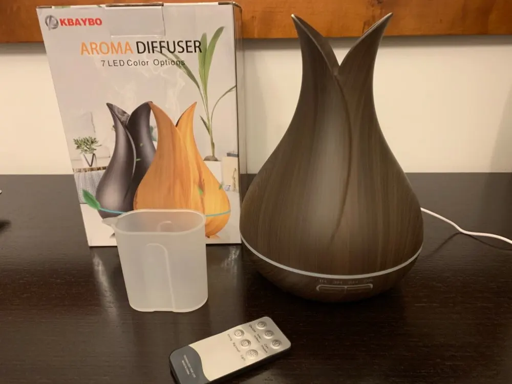 7 Color Changing Flower Shaped Ultrasonic Essential Oil Diffuser