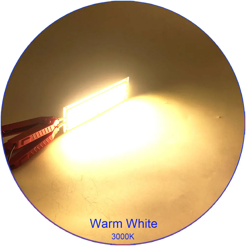 [SUMBULBS] DC 12-14 в COB Светодиодный модуль светильник источник 10 Вт 120*36 мм для DIY автомобиля рабочий дом открытый светильник ing 1000LM ультра яркая лампа - Цвет: Warm White  3000K