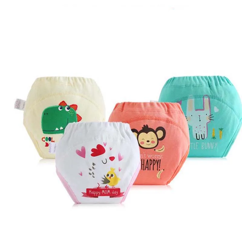 

5PCS 4 Layers Reusable Waterproof Baby Training Pants Cloth Nappy Potty Panties for Infant Toddler Toilet Trainer Underwear