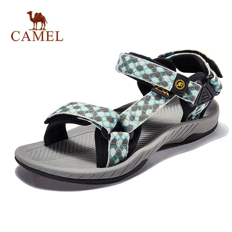 CAMEL/женские и мужские уличные сандалии; клетчатые Летние Повседневные Удобные противоскользящие походные треккинговые туфли; пляжные рыболовные сандалии - изображение