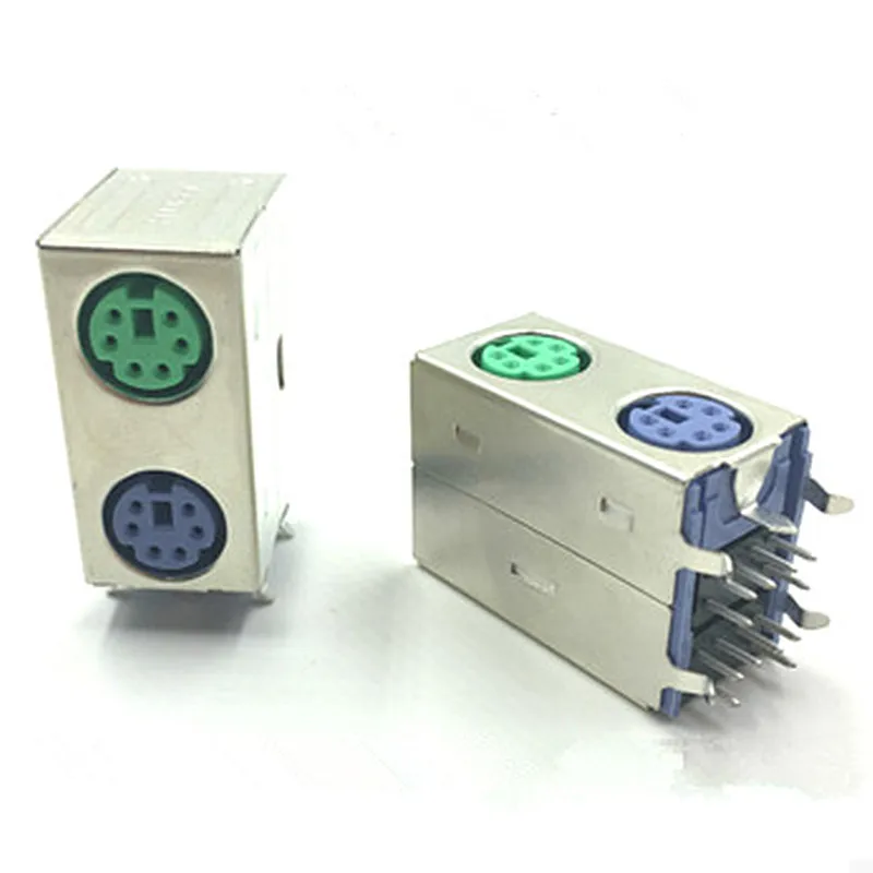 10pcs Double Ps2 Motherboard Socket Keyboard & Mouse Sockets Interface