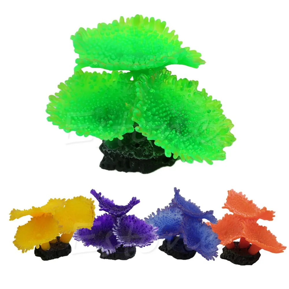 Artificial Fake Soft Disc Coral Plant Ornament Decoration For Aquarium Fish Tankin Decorations