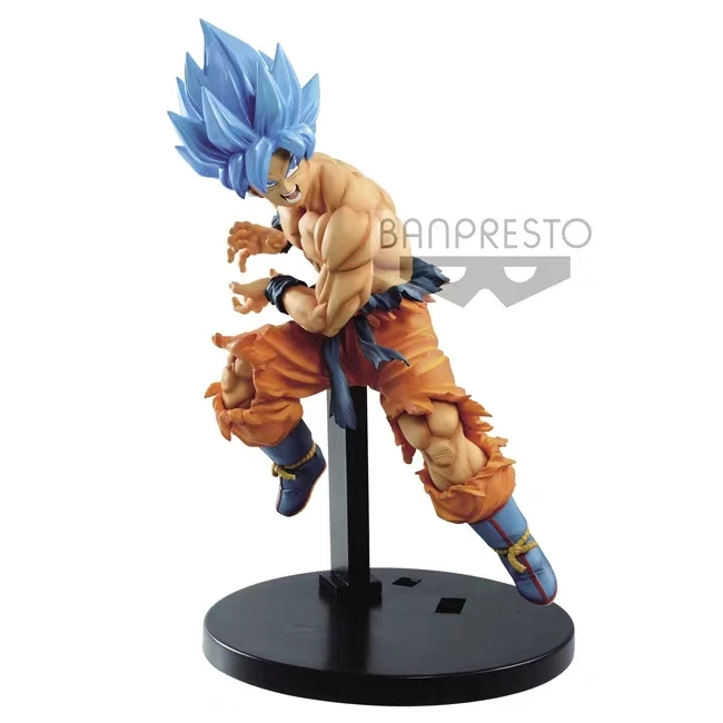 Banpresto Dragonball Супер Герои Сон Гоку синий рисунок день бойцов ПВХ фигурка модель фигурки