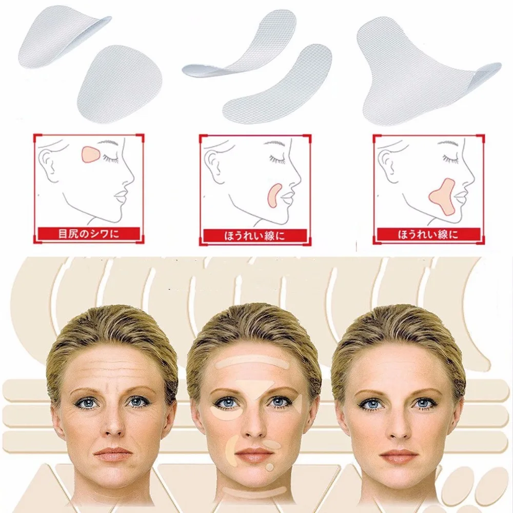 DropShip 12/24/27pcs Facial Line Wrinkle Sagging Stickers Face Chin Lift Tools Thin Artifact Invisible Medical Tape Makeup Tools