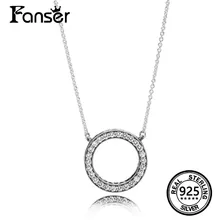 FANSER Fashion PANDORS Rose Jewelry Collier Necklaces Has Logo 100 Pure Silver Foundation Manufacturer Wholesale Free Mail