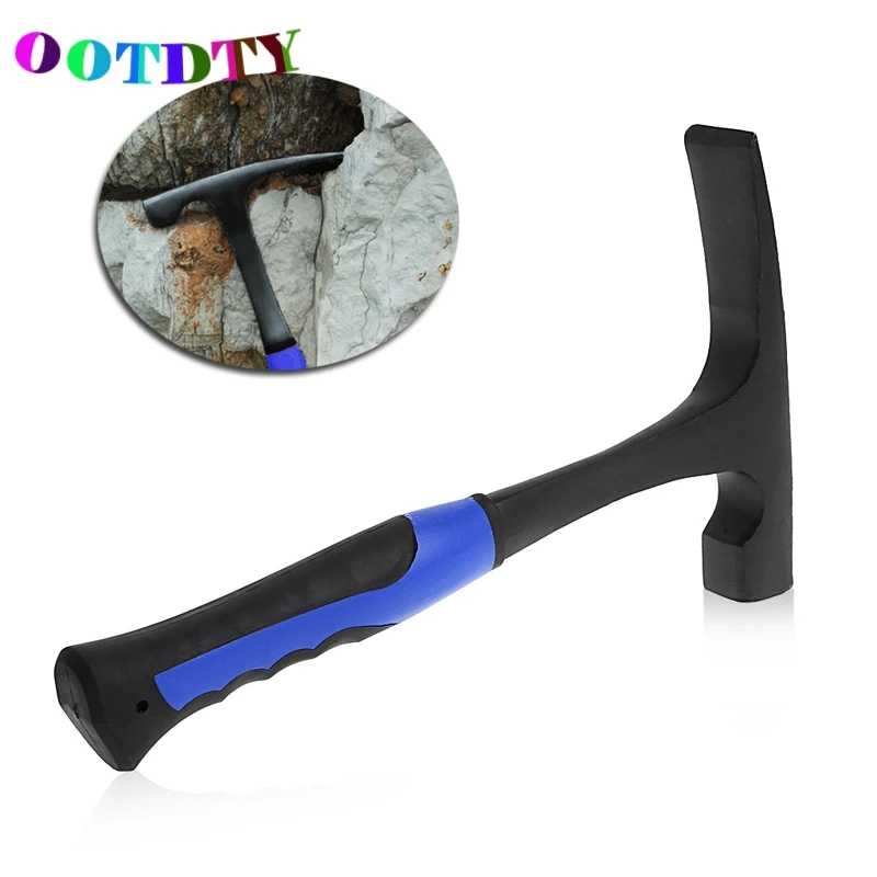 

OOTDTY Rock Pick With Flat Tip Shock Reduction Grip Geological Stratigraphic Exploration Hammer Hand Tool
