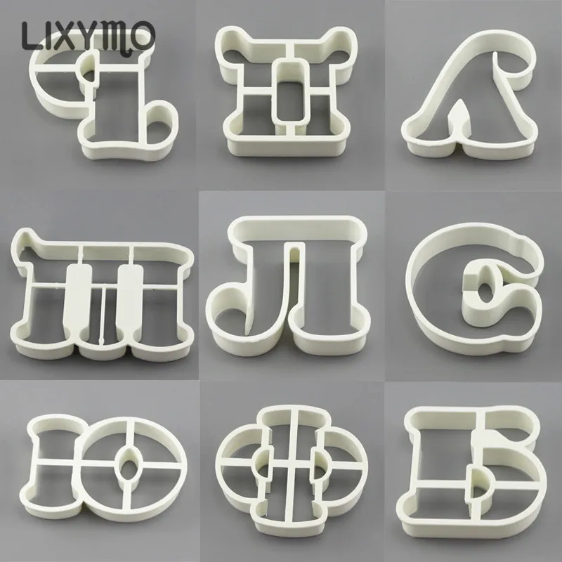 

LIXYMO Russian Alphabets cookie cutters Russia letters cookie pastry cutter molds dessert moulds plastic 1pc