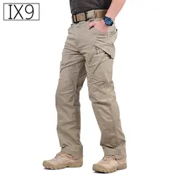 IX9 город тактические штаны-карго Для мужчин армейские SWAT Военный штаны хлопок Многие карманы стрейч гибкий человек повседневные штаны XXXL