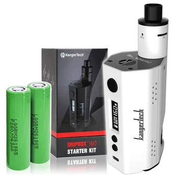 

KangerTech DRIPBOX 160 Kit with 160W, Tank 7ml, Drip Coil Head - White