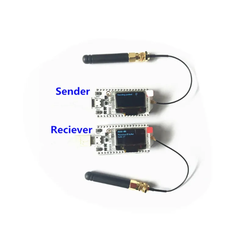 

2PCS 868MHz-915MHz SX1276 ESP32 LoRa 0.96 Inch Blue OLED Display Bluetooth WIFI Lora Kit 32 Development Board for Arduino