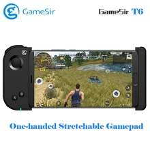 GameSir T6 Bluetooth геймпад с одной рукой растягивающийся полночастотный 4,5-6 дюймов Android/iOS телефоны для FPS игр