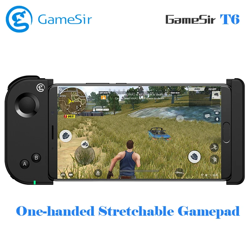 В наличии GameSir T6 Bluetooth геймпад Одноручный растягивающийся полный-haptic 4,5-6 дюймов Android/iOS телефоны для FPS игр