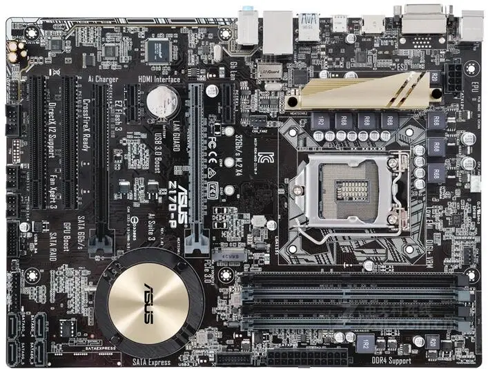 Материнская плата для Asus материнская Z170 Socket LGA 1151 i7 i5 i3 DDR4 64G SATA3 USB3.0 ATX | Компьютеры