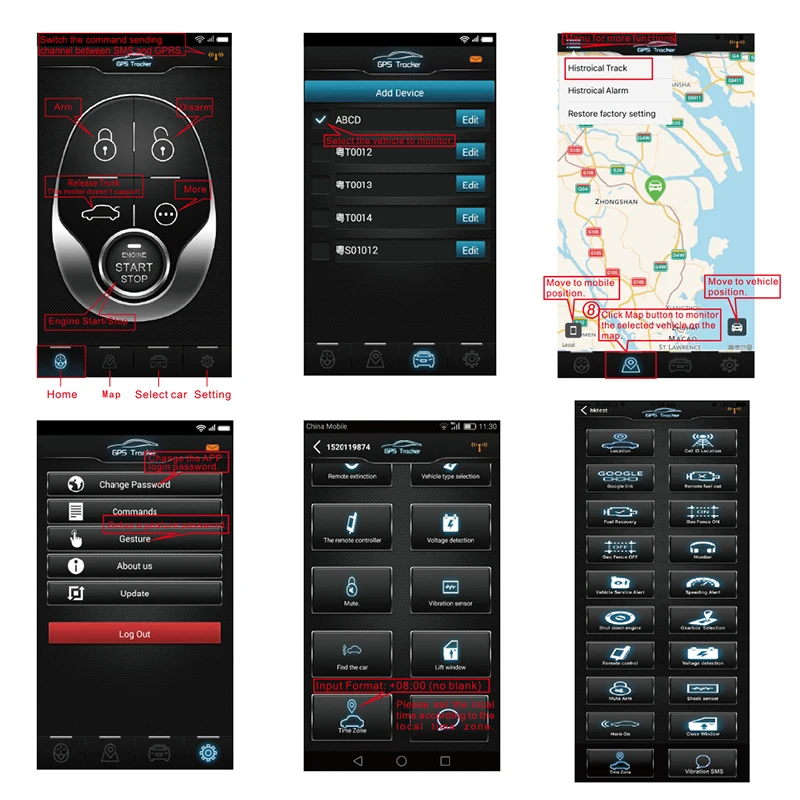 EASYAGUARD gps трекер Автомобильная сигнализация кнопочный стартер PKE вход удаленный старт стоп Поддержка android и IOS система сигнализации