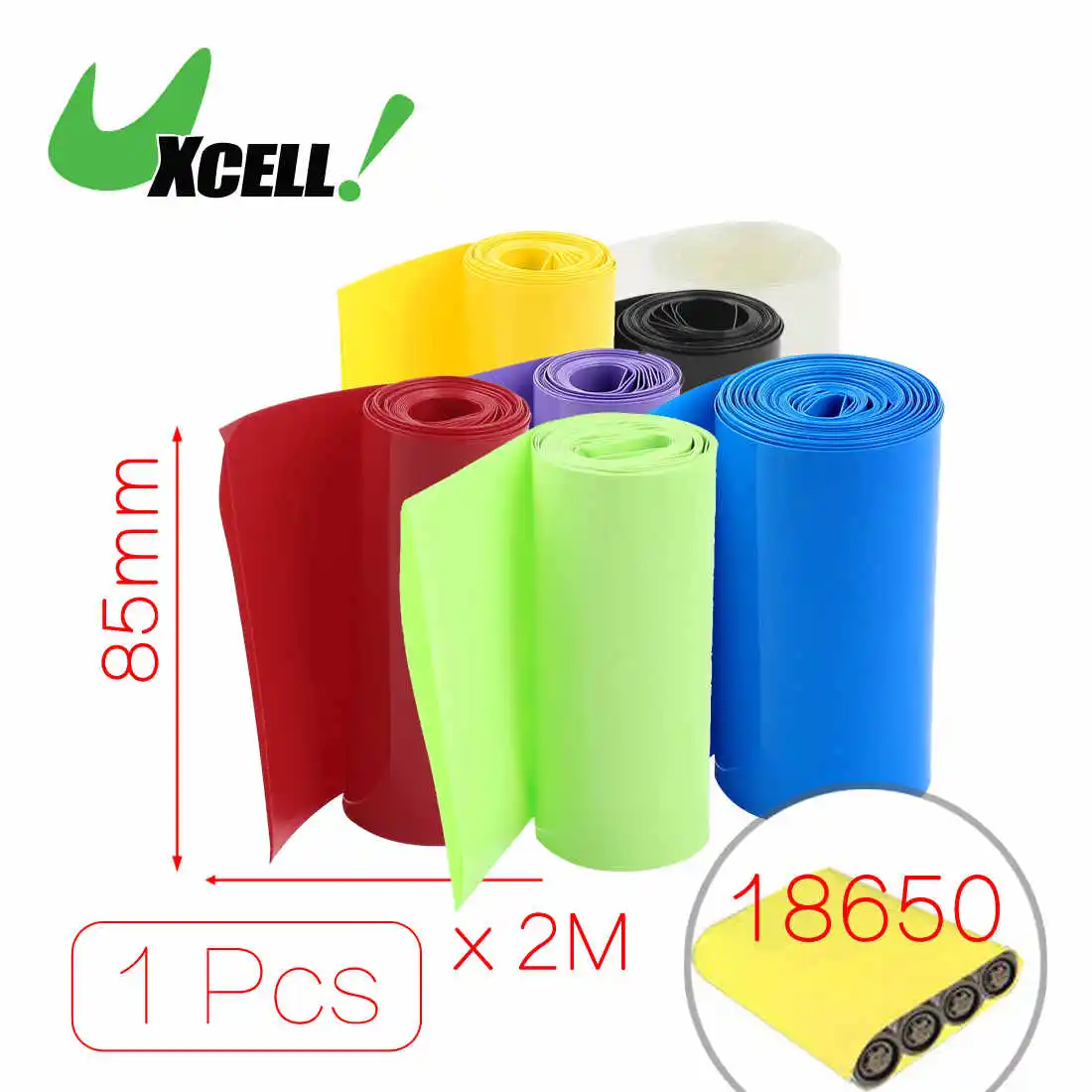 

Uxcell Hot Sale 2Mx85mm 3Mx35mm 8 Option Black Blue Clear Green Purple Red PVC Heat Shrink Wrap Tube For 18650 Battery Pack