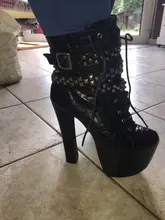 US $35.14 36% OFF|Aneikeh Zip Metall Ketten Niet Motorrad Stiefel Frauen Schuhe Super High Heels Plattform Stiefeletten Punk Rock Gothic Biker US $35.14 36% OFF|Aneikeh Zip Metall Ketten Niet Motorrad Stiefel Frauen Schuhe Super High Heels Plattform Stiefeletten Punk Rock Gothic Biker