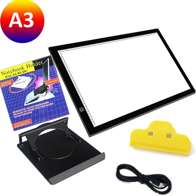 

2019 A3 Led Light Pad With Scale Led Drawing Board Copy Tablet USB cable Led Light box LED Tracing Pad For Animation, Drawing