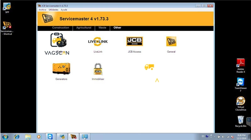 Диагностическое программное обеспечение Servicemaster 4 V1.73.3 для экскаватора JCB