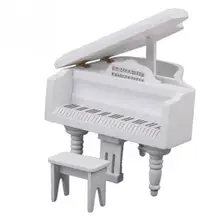 Мини-кукольный домик пианино деревянная миниатюрная мебель музыкальный инструмент Детские игрушки для игр мини стол Декор игрушки 1:12 детские игрушки