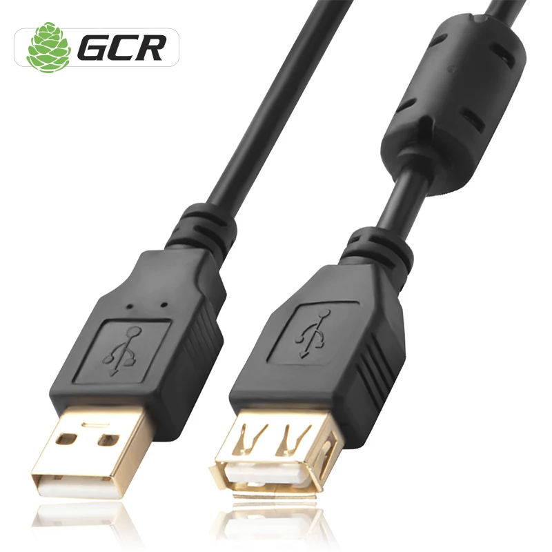 GCR USB Extender Cable Extension USB 2.0 Extension Adapter For Flash HDD Printer Mouse Keyboard