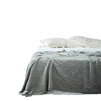 

Cotton Grid Knitted Throw Blanket Blankets for Bed Sofa Warm Cobertor Bedsheet Baby Photography Props Home Decoration 130x180cm