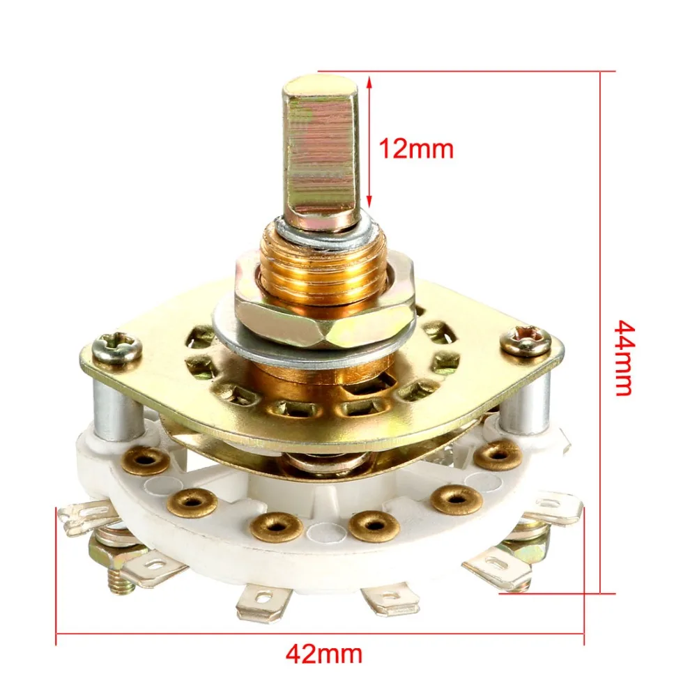 UXCELL 8/10/12Pin 1/2 Pole Switch 4/5/7/11 положение выберите стол однослойный диапазон
