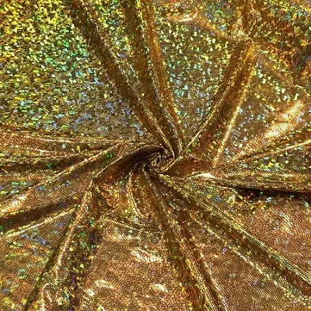 Тонкий трикотаж из змеиной кожи, тонкая трикотажная ткань с покрытием, 2 способа растягивания, спандекс, лайкра, для танцев и костюмов, DIY fashion - Цвет: Gold