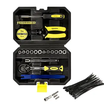 

33Pcs Home Repair Tool Box Screwdriver Nutdrivers Bits Set Magnetic Torx Slotted