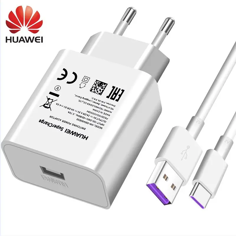

Huawei Honor 10 View10 USB Charger Wall Travel SuperCharge Fast Original 5V4.5A 5A USB Type C Cable P20 Pro Lite P10 P9 Plus
